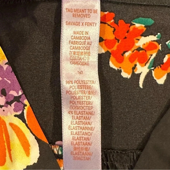 Savage X Fenty Night Blooms Satin Sleep Cami Floral Empire Waist Tank Size 3X - Picture 8 of 11